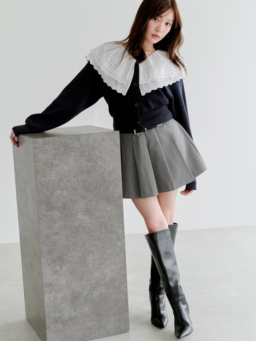 [預購] 折扣 SNIDEL 層次設計百褶短褲裙