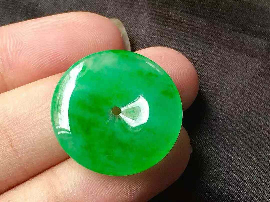 翡翠平安扣 (21.6mm直徑),天然翡翠A玉, 緬甸玉, Jade, Jadeite
