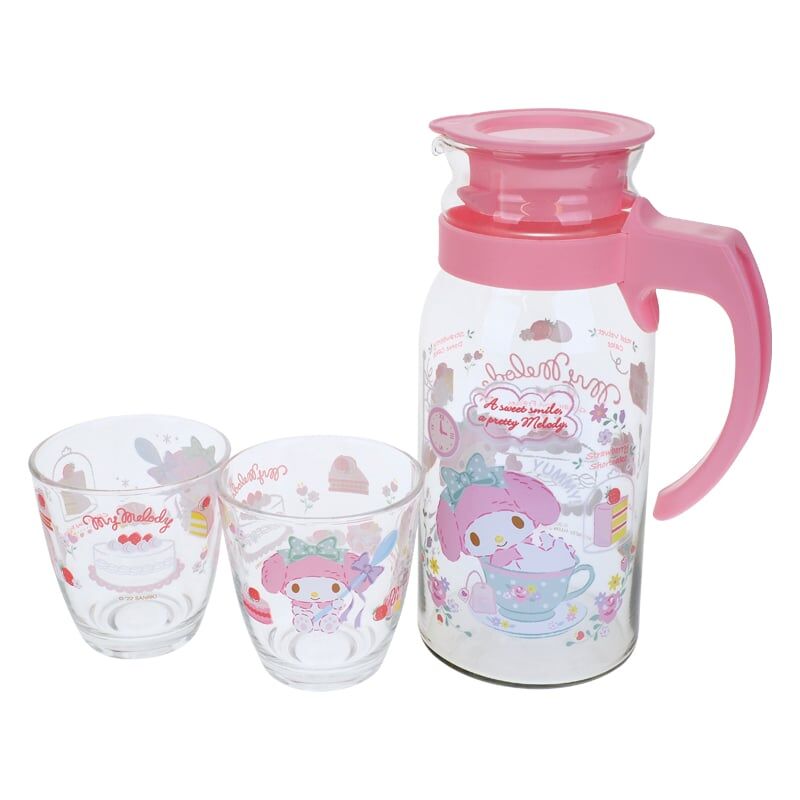 My Melody 玻璃壺連雙杯套裝 9-7718-4