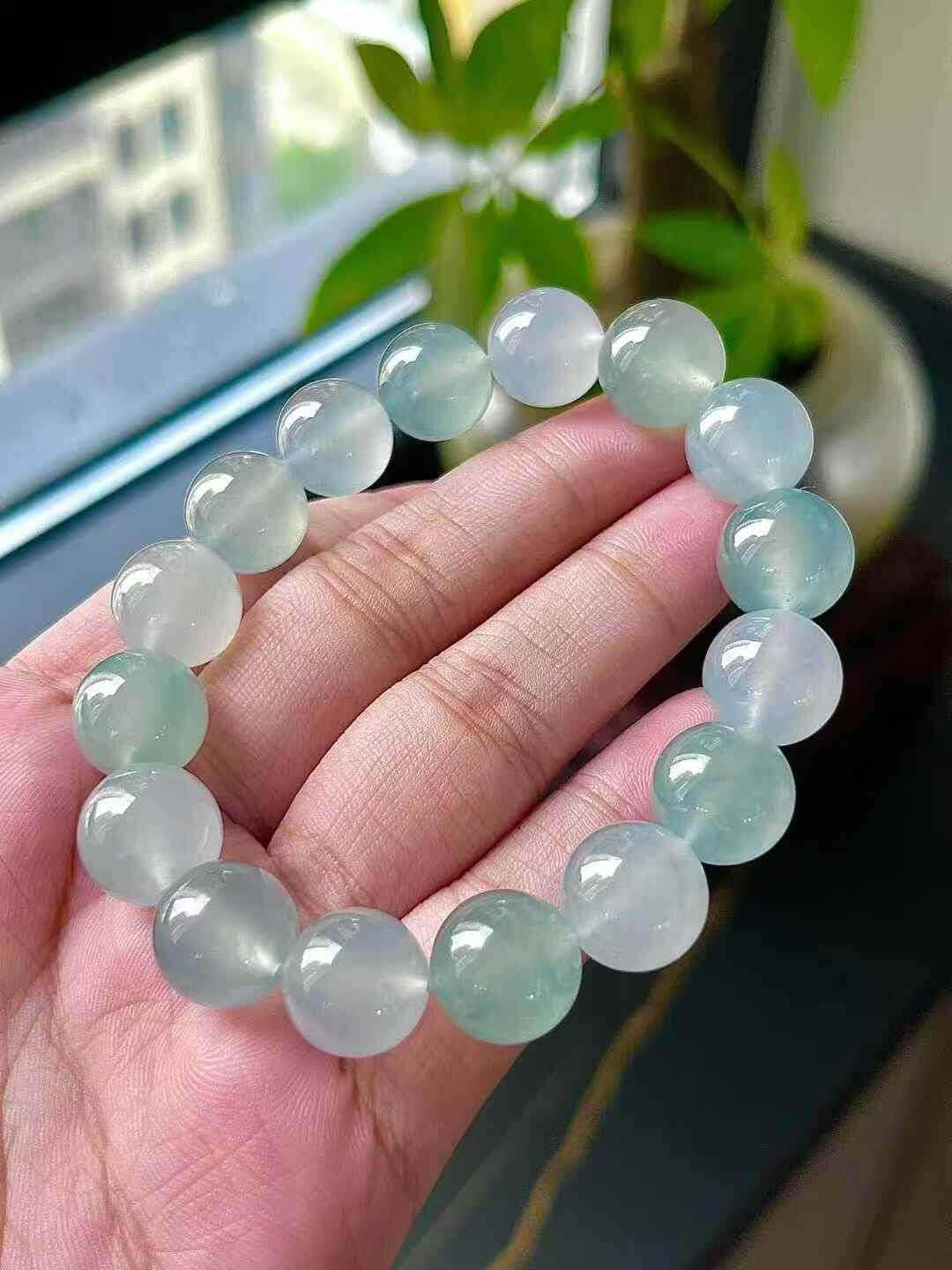 翡翠手串 (12.3mm直徑),天然翡翠A玉, 緬甸玉, Jade, Jadeite