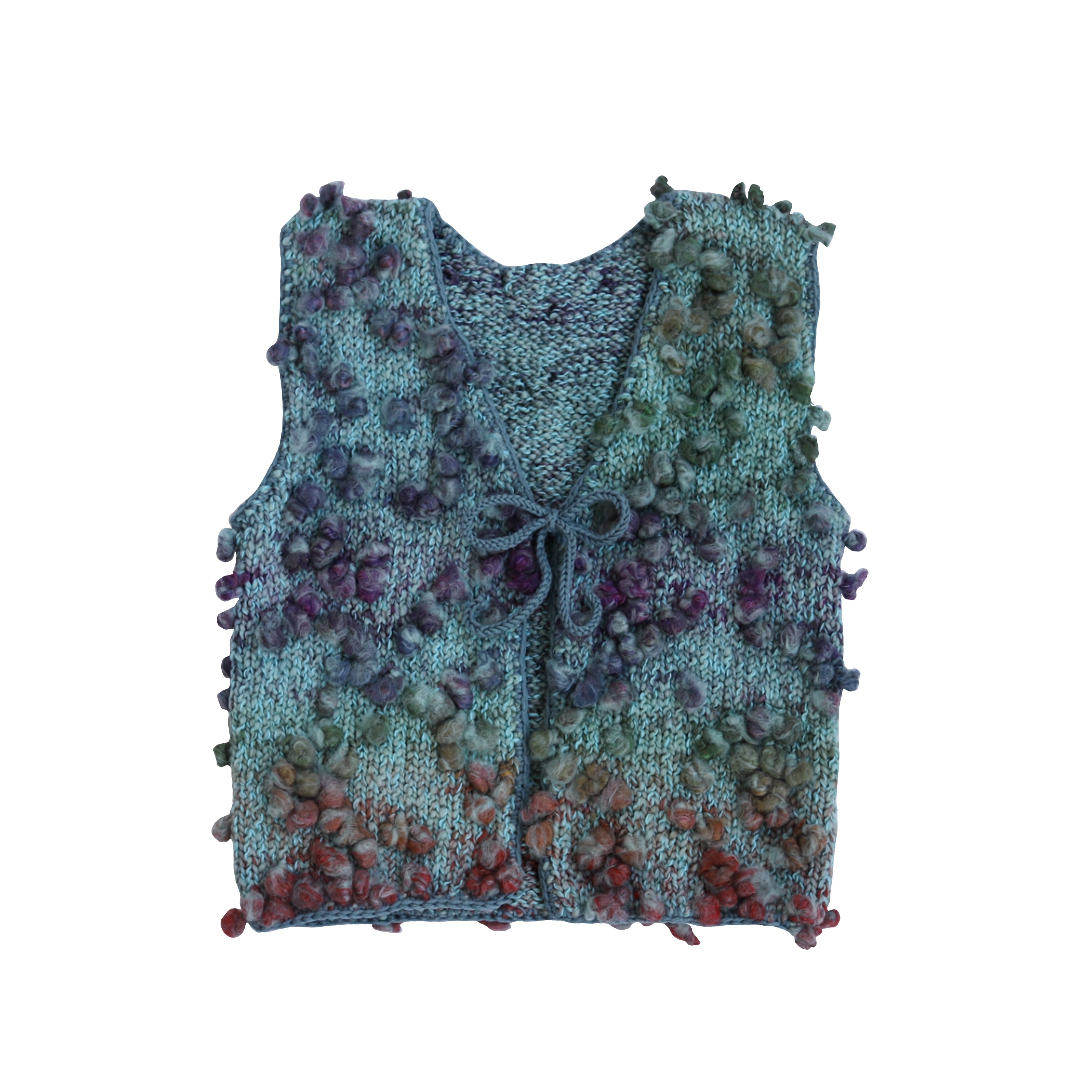 KALINKA 混色毛球背心 Noor Vest-Spearmint