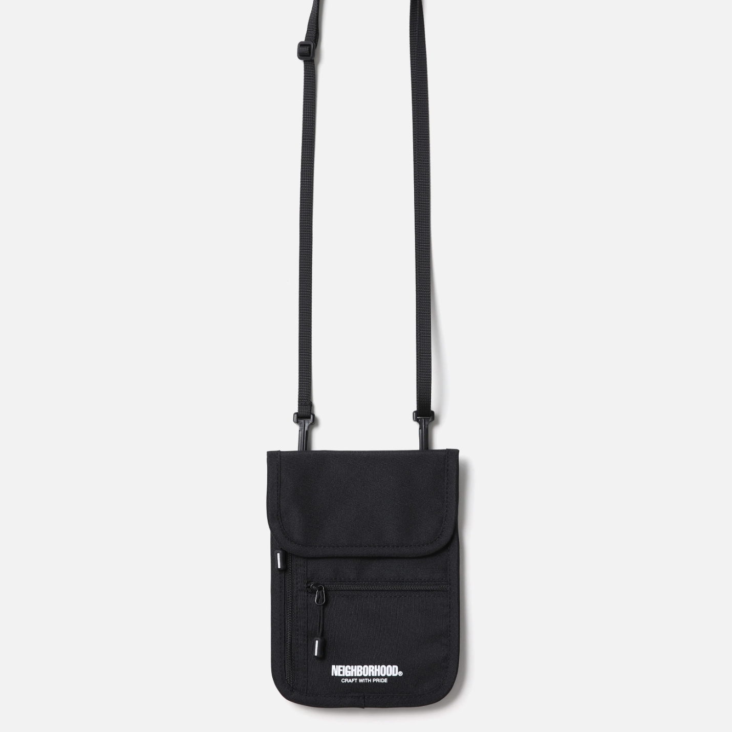 -(B3b01)-NEIGHBORHOOD PASSPORT CASE 護照包 肩揹 收納袋 黑色-252FJNH-AC04
