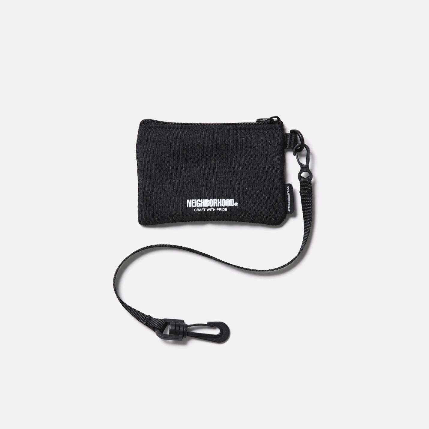 -(B3b01)-NEIGHBORHOOD MESH COIN CASE 可扣式 網布 零錢包 黑色 -252FJNH-AC05