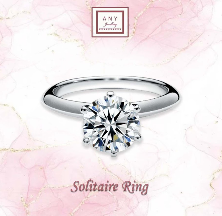 AP01 R6700 BCLH-R 1卡圓形白色莫桑戒指 $380