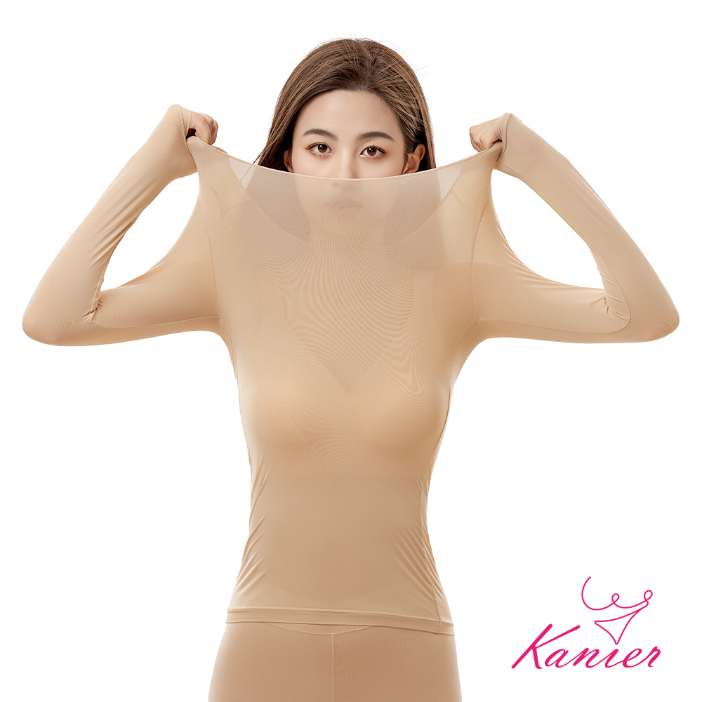 【Kanier卡妮兒】超膜！輕巧鎖溫美膚衣【9301膚色 L / XL】