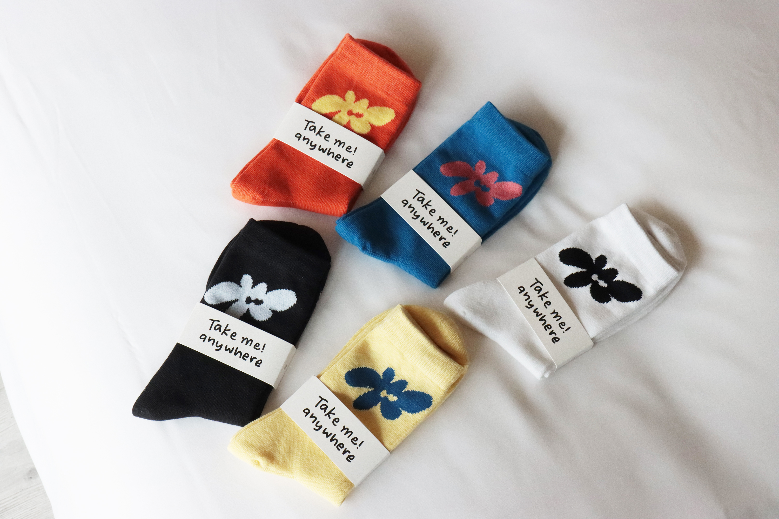 【To Smile】 花朵織紋襪