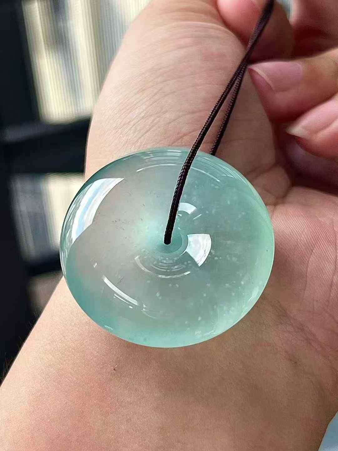 翡翠平安扣 (35.6mm直徑),天然翡翠A玉, 緬甸玉, Jade, Jadeite