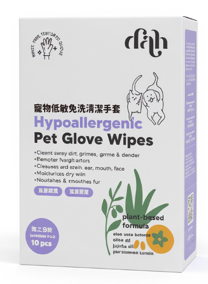DAH - 寵物低敏免洗清潔手套  (10 包裝)