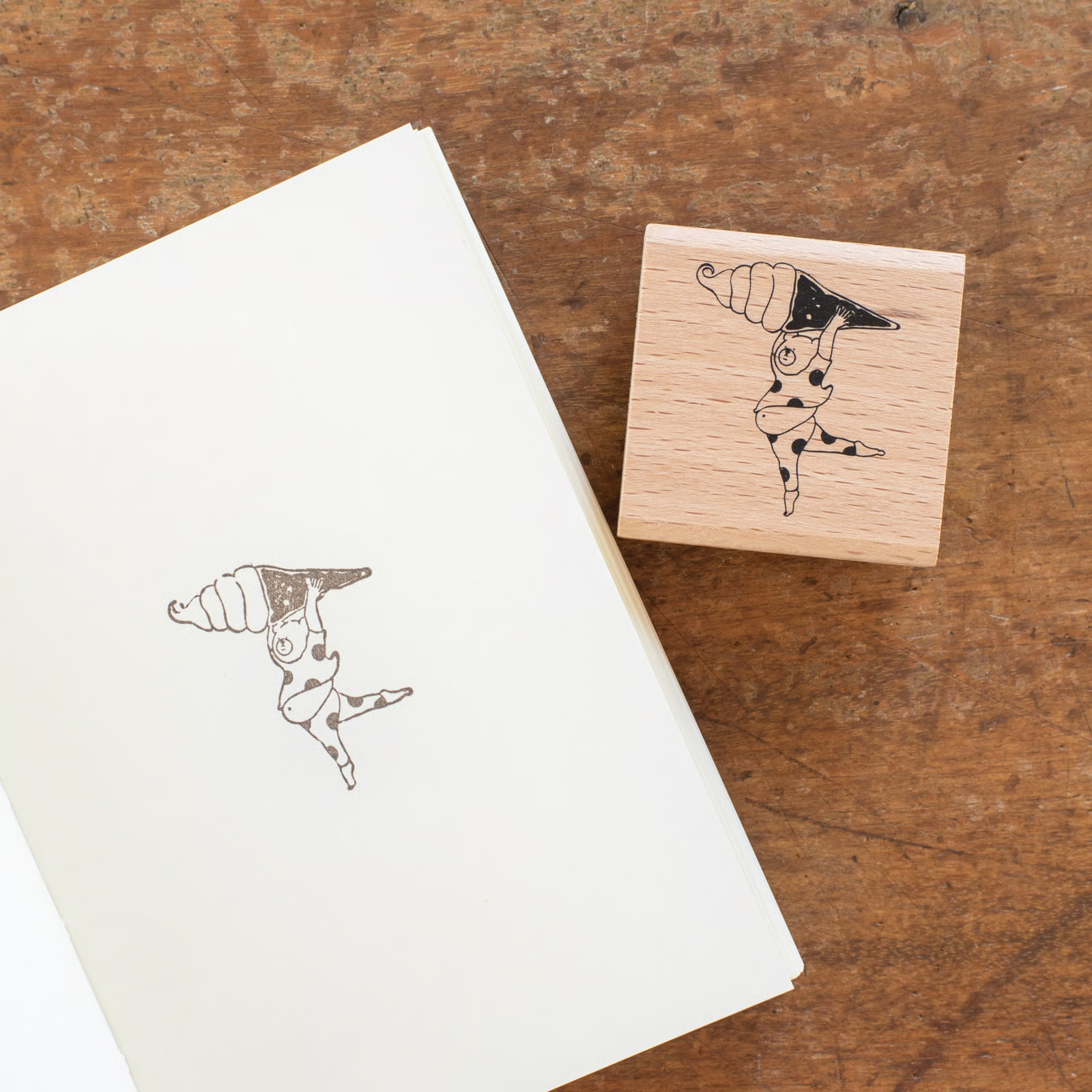 手紙社 × yuichi｜霜淇淋奶油熊｜木頭章/ 手紙社 / JAPAN