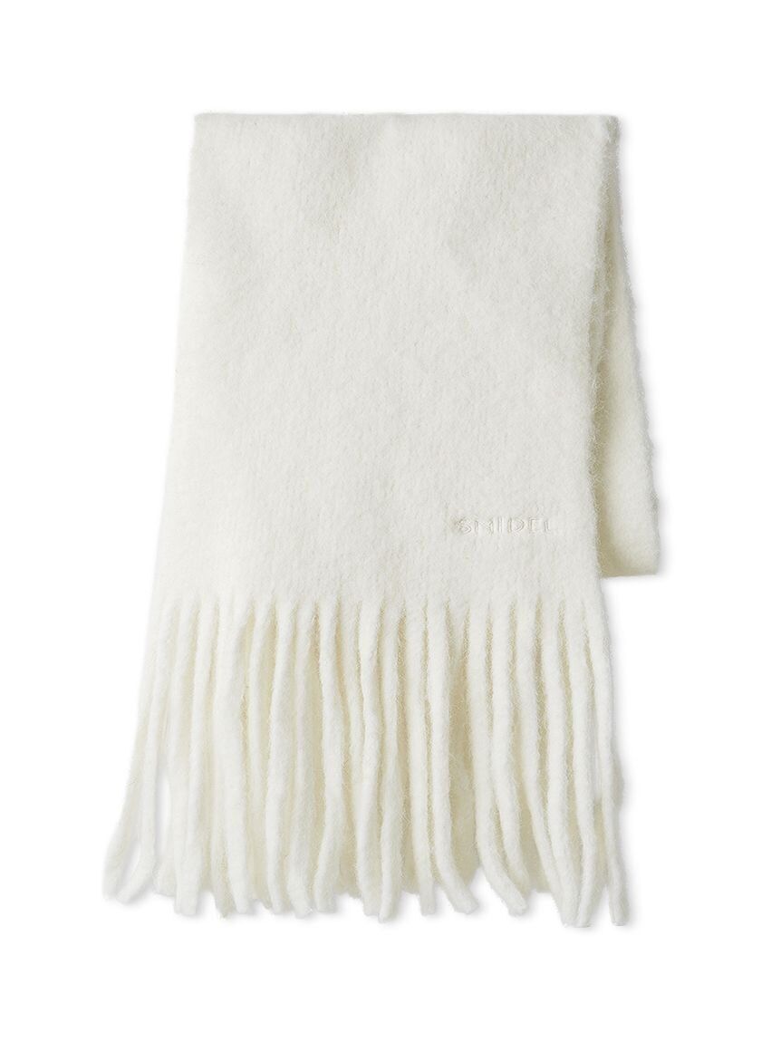 [現貨]SNIDEL 柔軟蓬鬆質感圍巾 象牙白