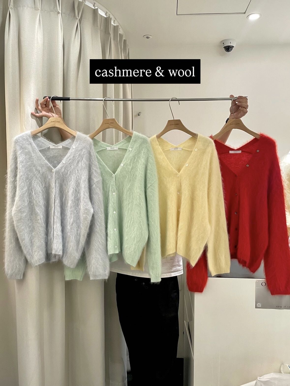 OB5120 羊絨毛毛V領排扣滑滑外套 *特價* (優惠碼同充值購物金不適用)