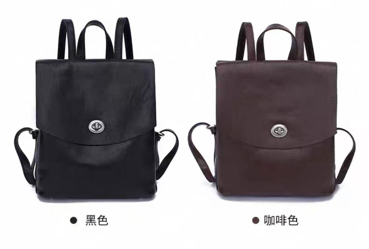 【#3351日系復古植鞣皮後背包】