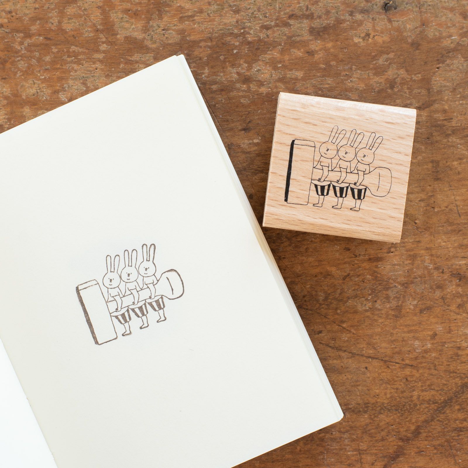 手紙社 × yuichi｜印章兔｜木頭章/ 手紙社 / JAPAN