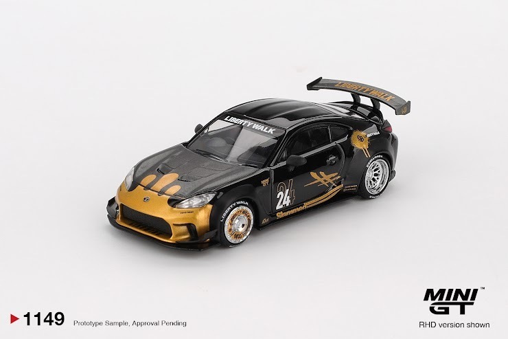 PO-$89 * MINI GT * 1:64 1149 Toyota GR86 LB★Nation&nbsp;Black / Gold RHD [OD45950]