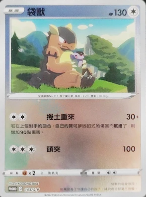 POKEMON CHINESE PROMO F 143/S-P 袋獸