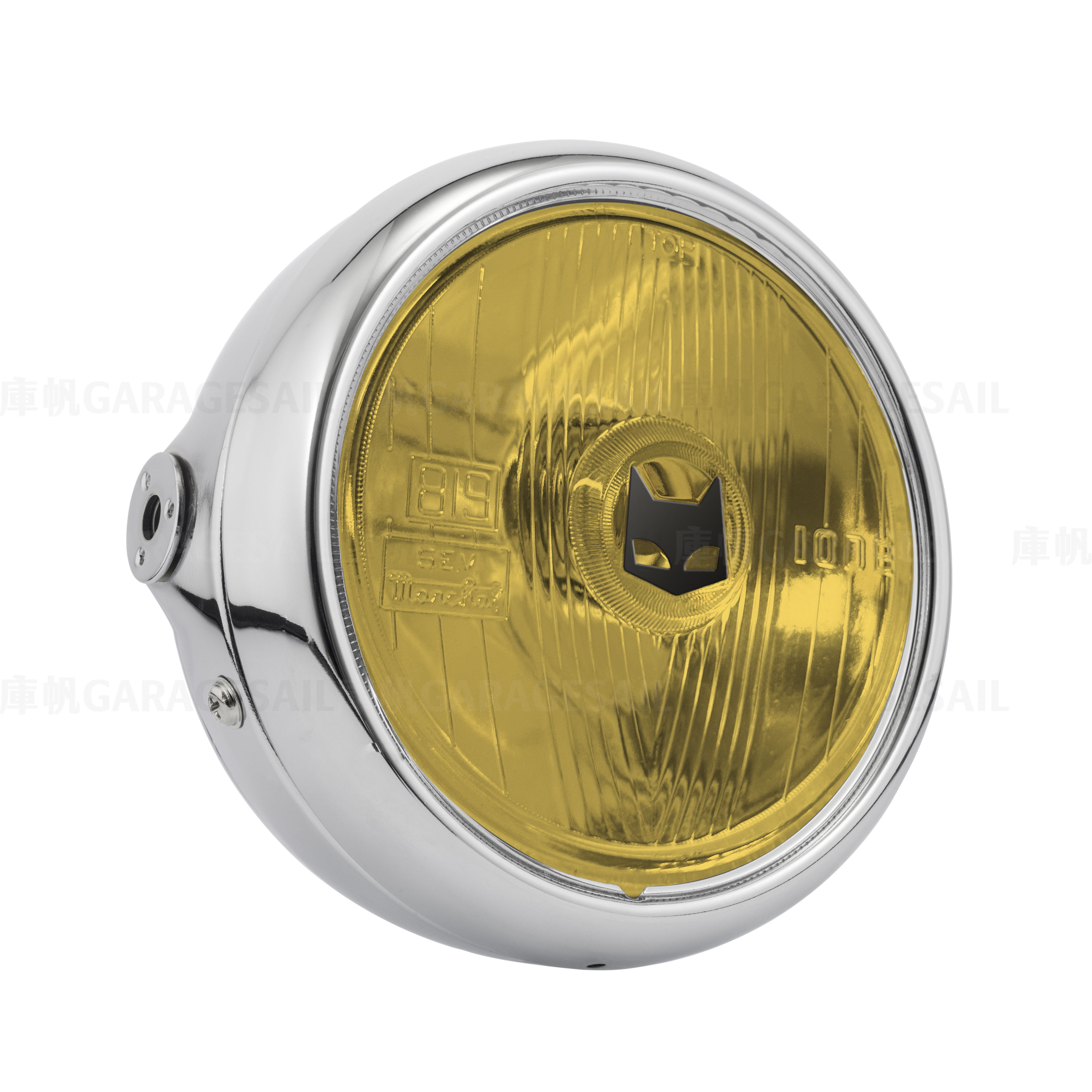 5.75吋圓 吊耳式 大燈 Marchal 819 貓眼 - 電鍍銀