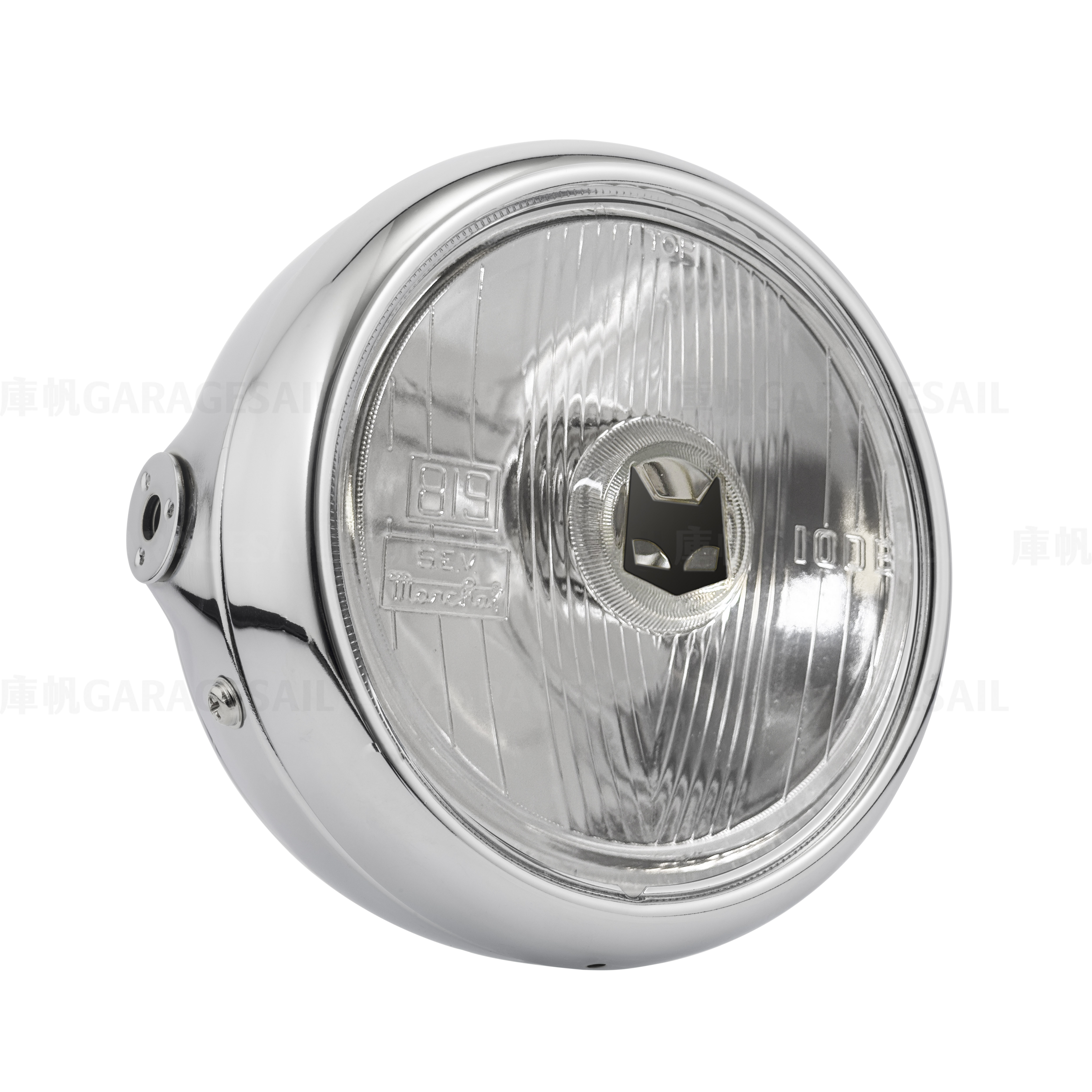 5.75吋圓 吊耳式 大燈 Marchal 819 貓眼 - 電鍍銀