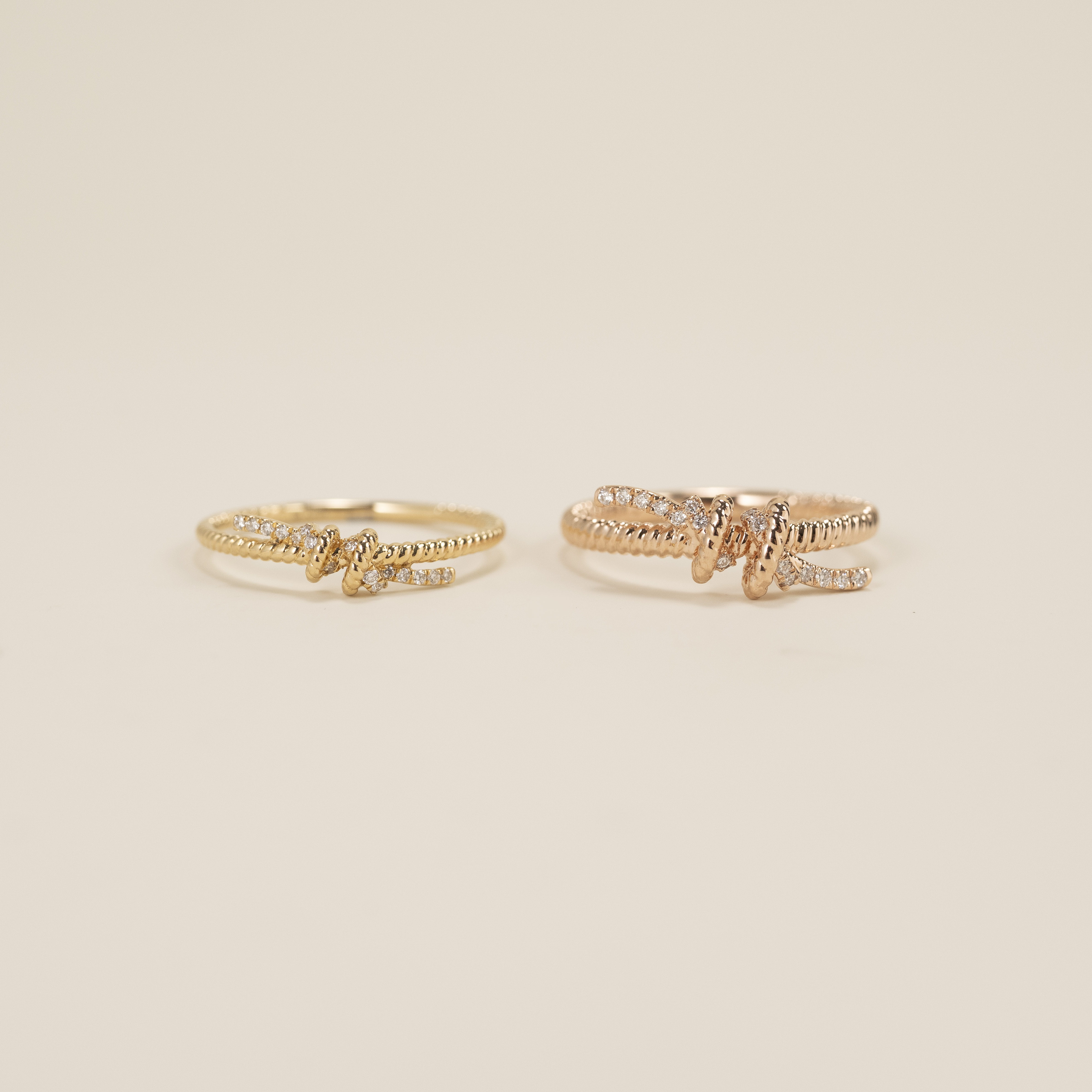 18K Fishermen Knot Diamond Ring