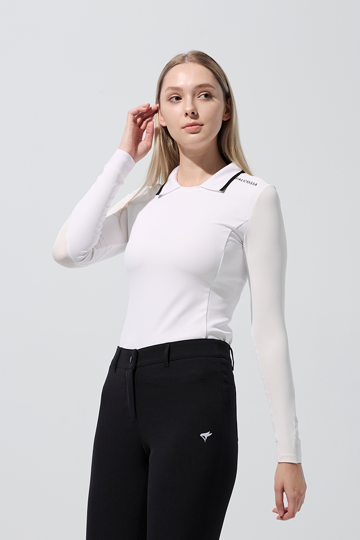 FLORE拼接上衣-奶白