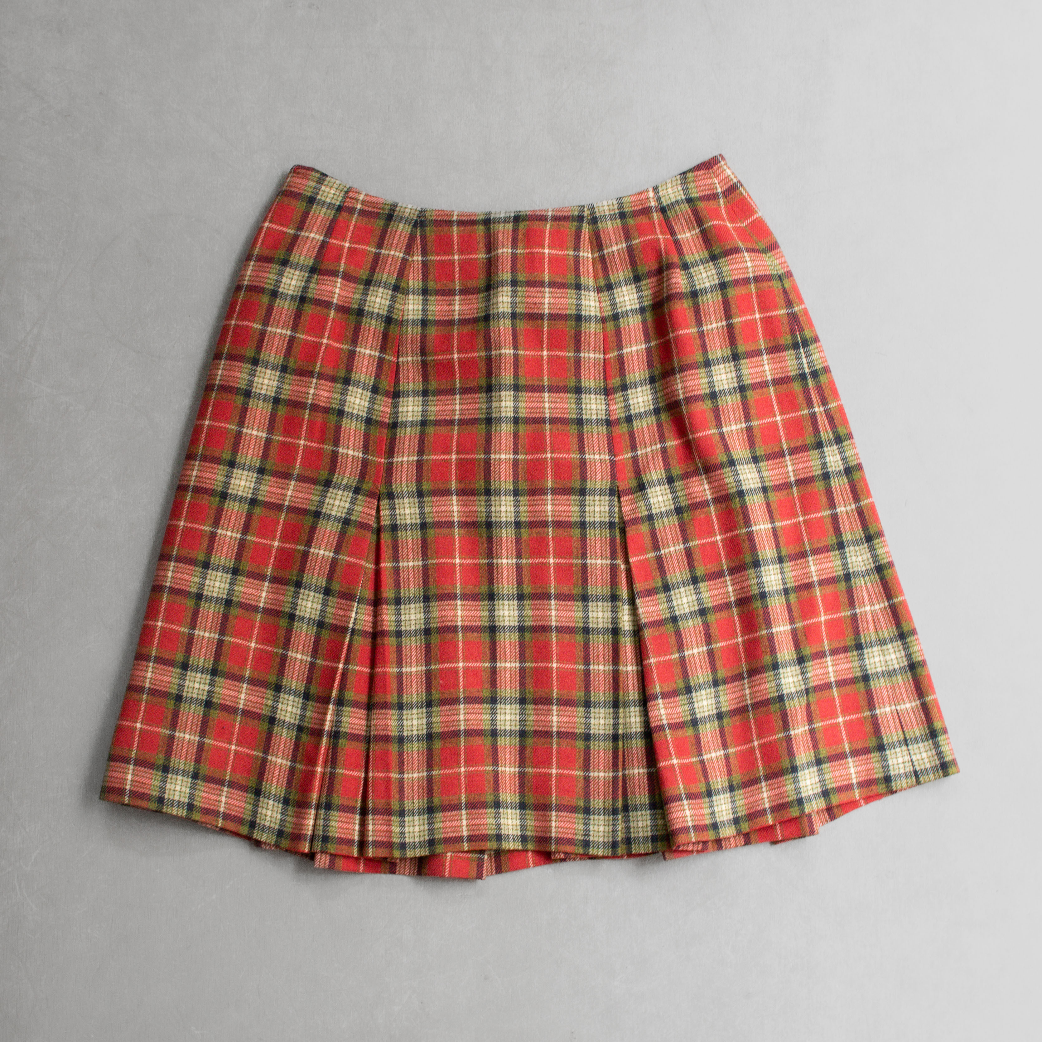 PENDLETON WOOL SHORT SKIRTS 美國製 羊毛 橘紅 格紋 短裙 裙子