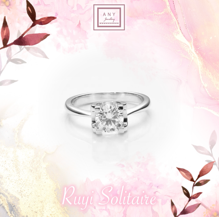 AP33 R6473  1 Carat Ruyi Solitaire Ring 如意戒指 $380