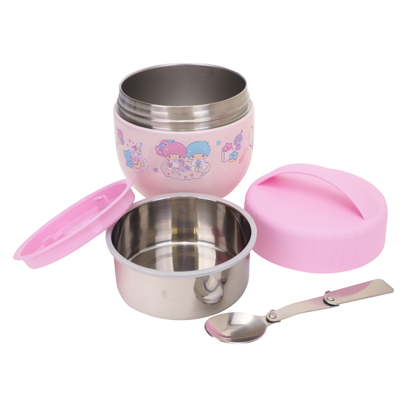 Little Twin Stars 不銹鋼真空保溫壺連湯匙 680ml 9-7996-1