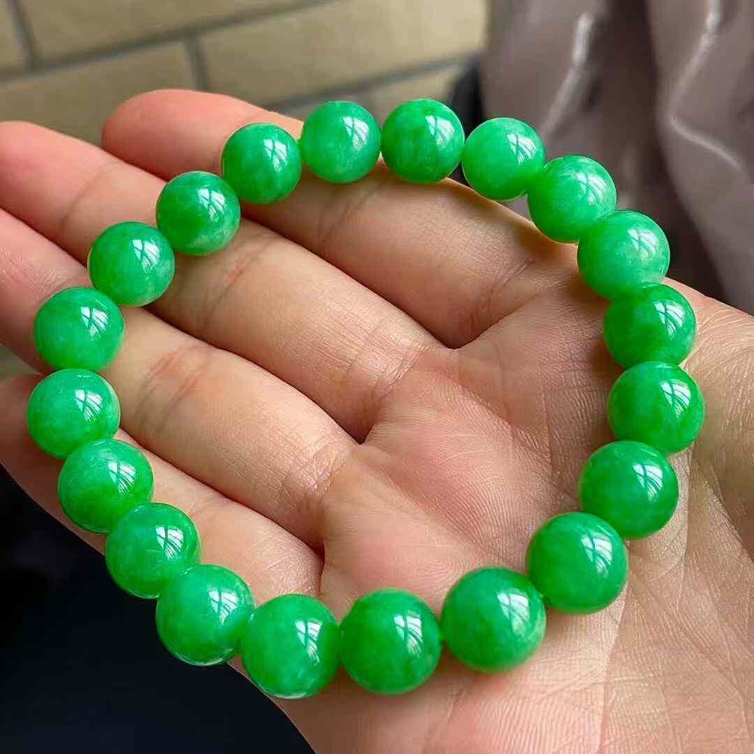 1075547 翡翠冰陽綠手串 (10mm直徑)