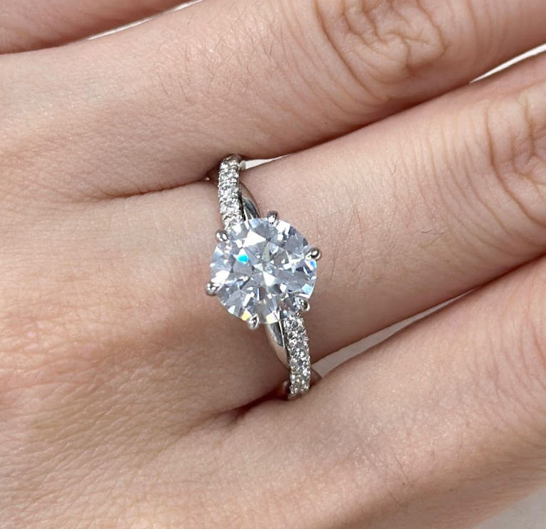 AP37 R6944 2 Carat Round Twist Band $380