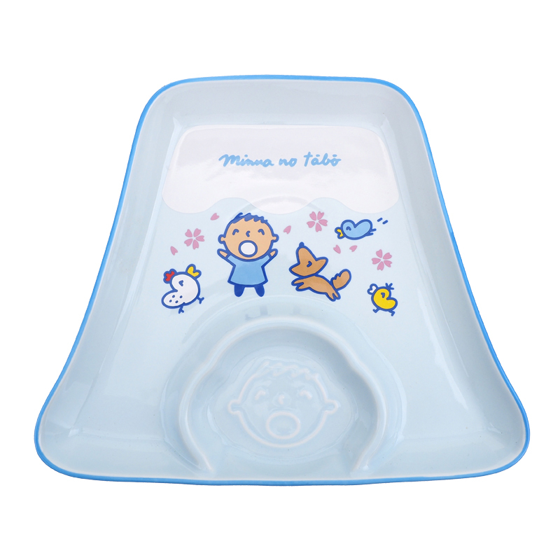 Minna No Tabo 陶瓷碟連醬料隔 9-8219-1