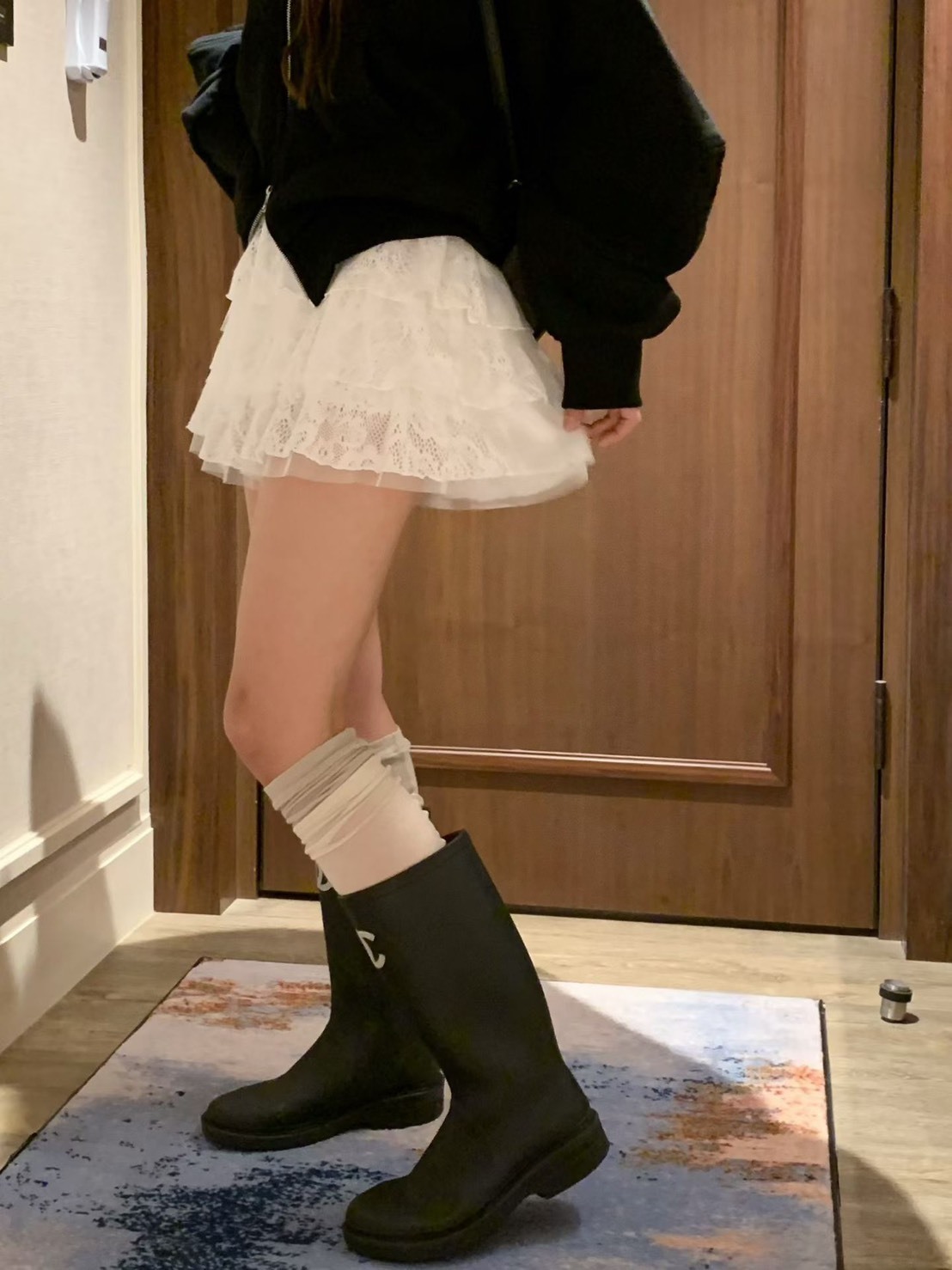 蛋糕紗蕾絲短褲裙