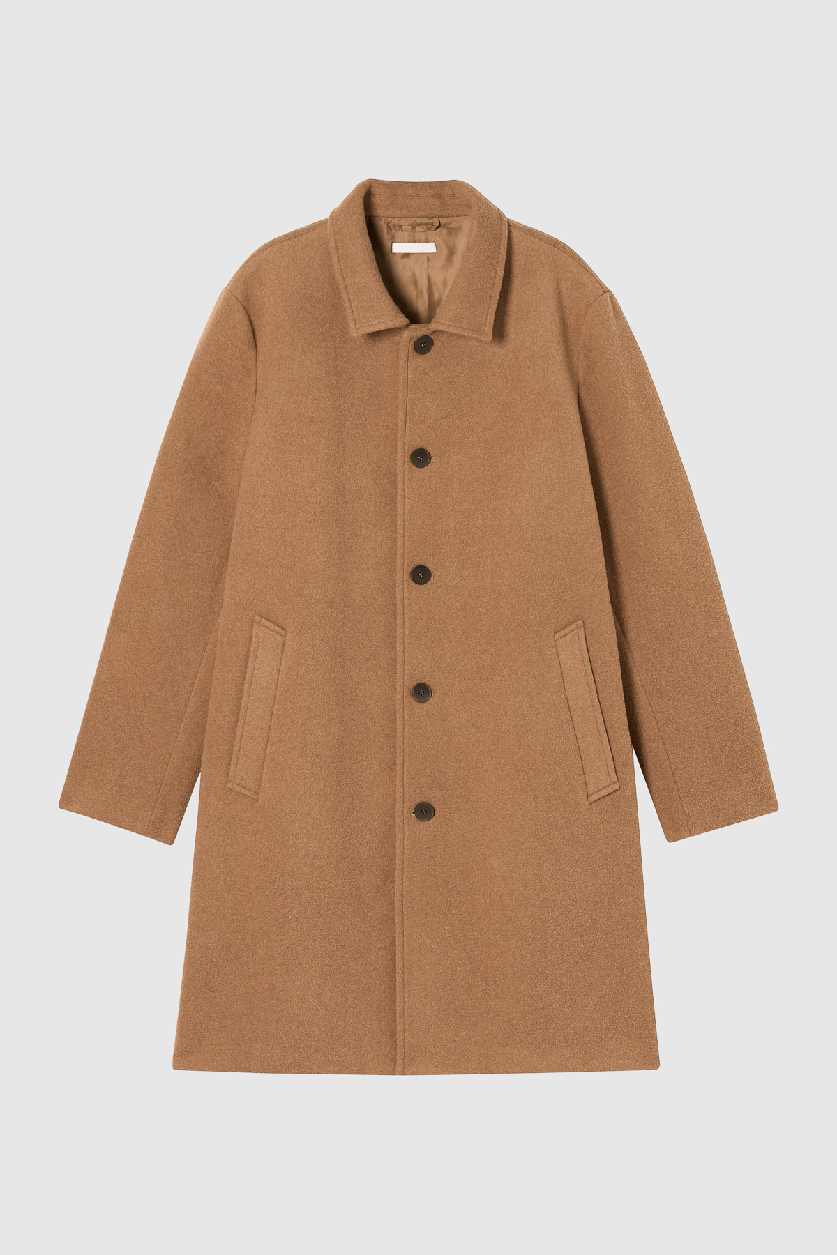 BRUSH 絨毛大衣 男（咖啡）