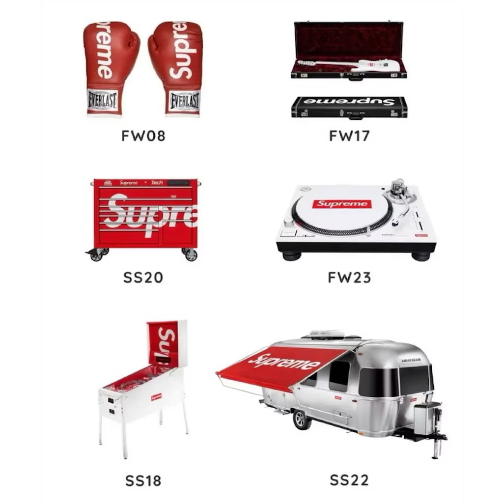 <連線代購商品> Supreme Bandai 扭蛋 露營車 工具台 彈珠檯 黑膠機 吉他 拳套 SUP855