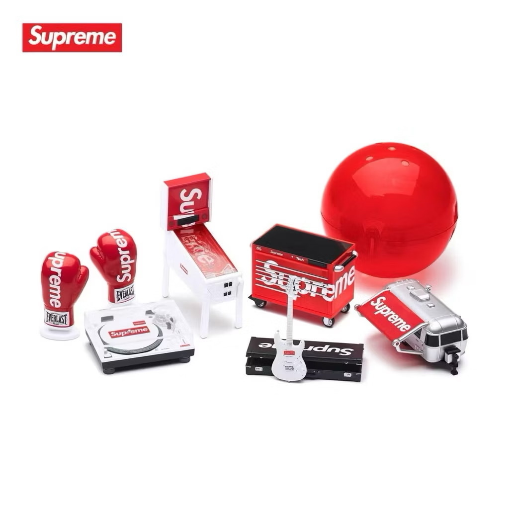 <連線代購商品> Supreme Bandai 扭蛋 露營車 工具台 彈珠檯 黑膠機 吉他 拳套 SUP855