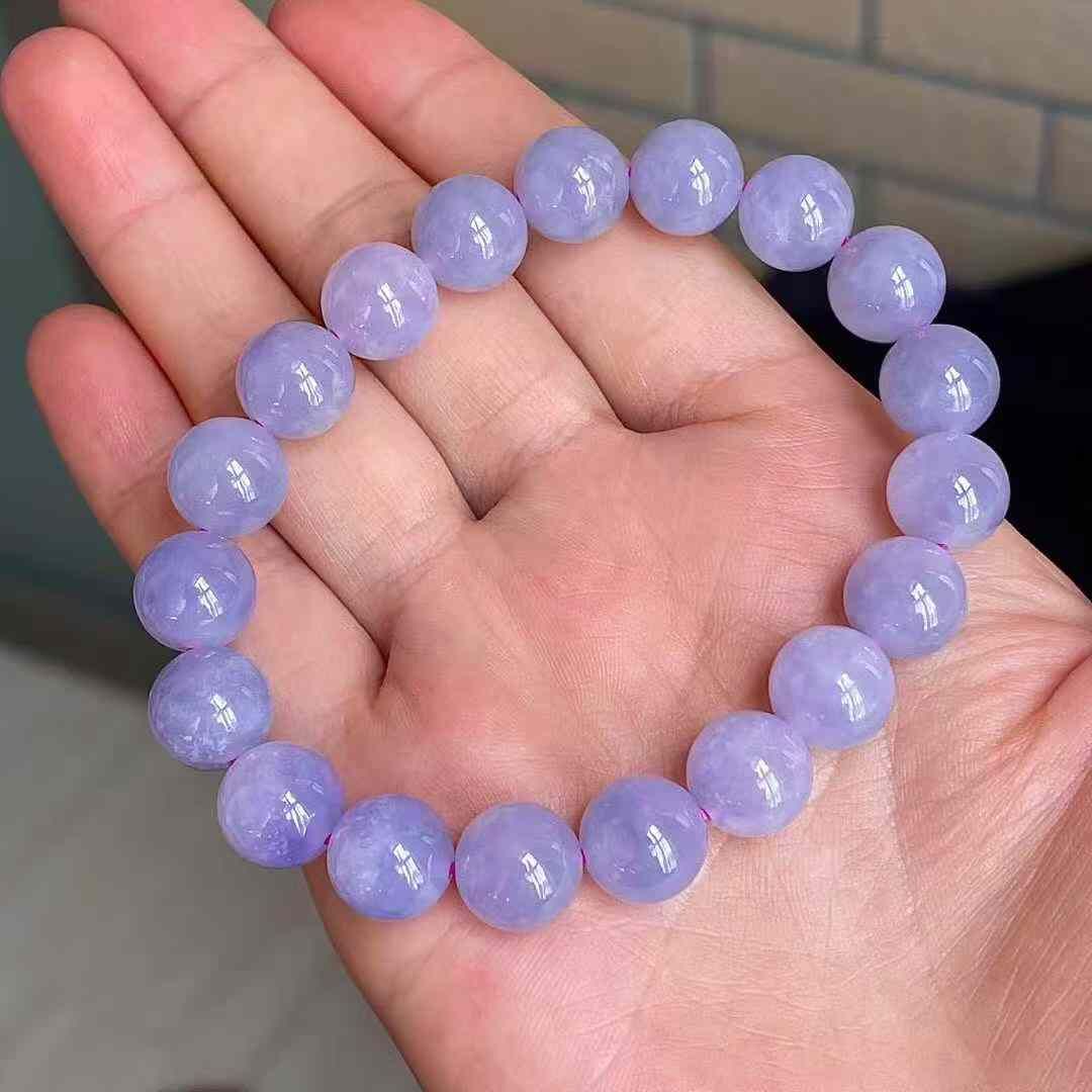 翡翠冰種紫羅蘭手串 (10.1mm直徑),天然翡翠A玉, 緬甸玉, Jade, Jadeite