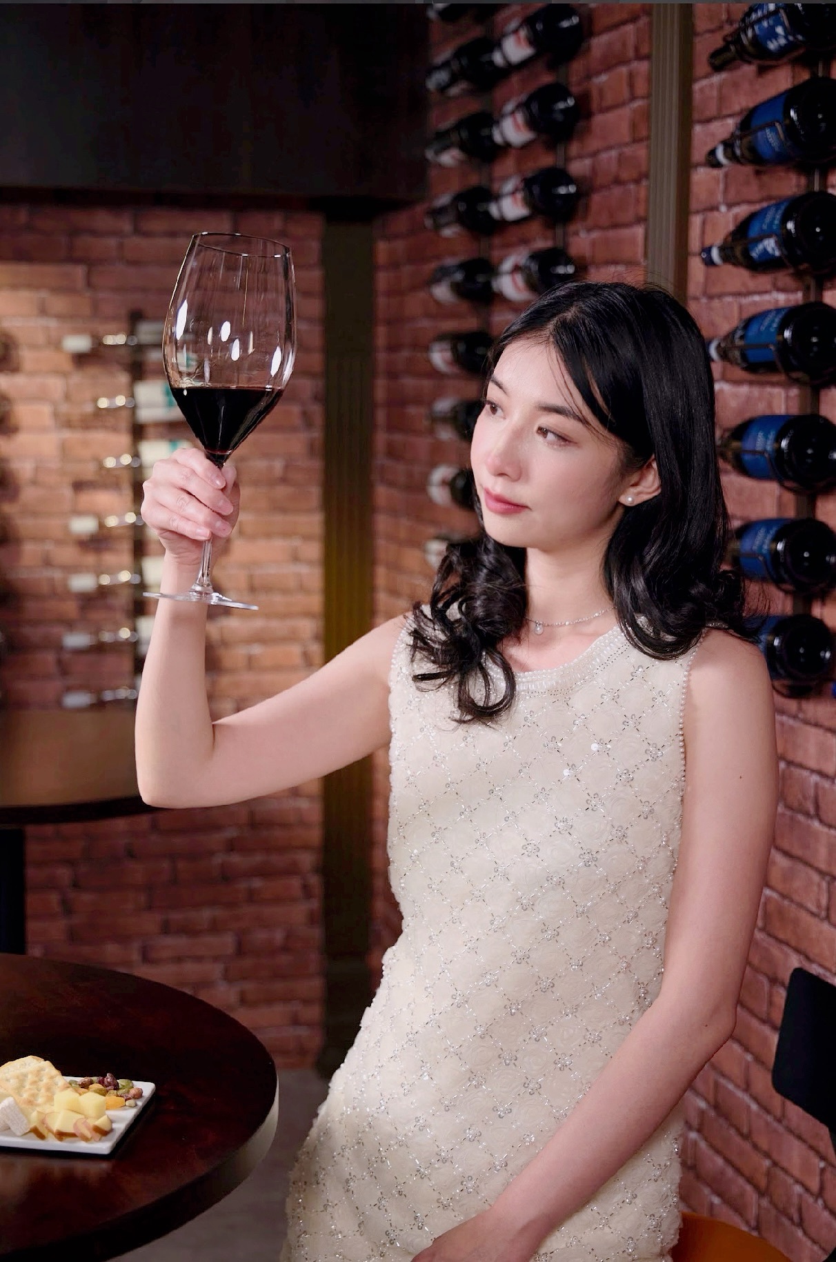 柔光微風洋裝x牡丹胭紅麝絨