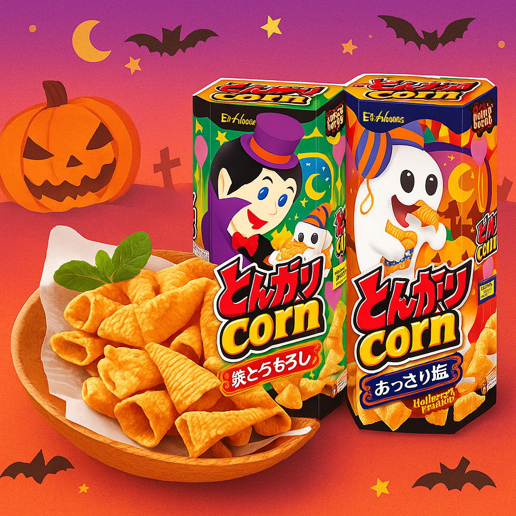 日本 HOUSE 好侍 金牛角 玉米餅 68g 萬聖節限定 (鹽味 / 烤玉米)