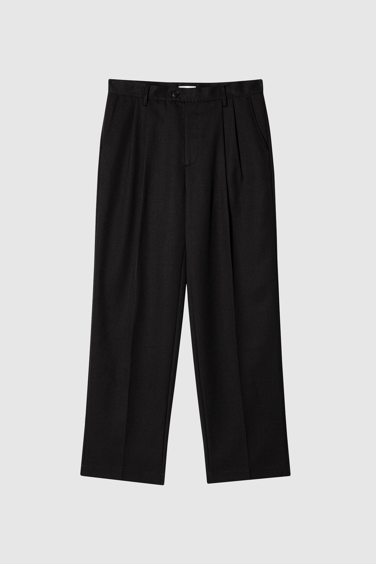 PACE 挺料打褶寬褲 男（黑色）