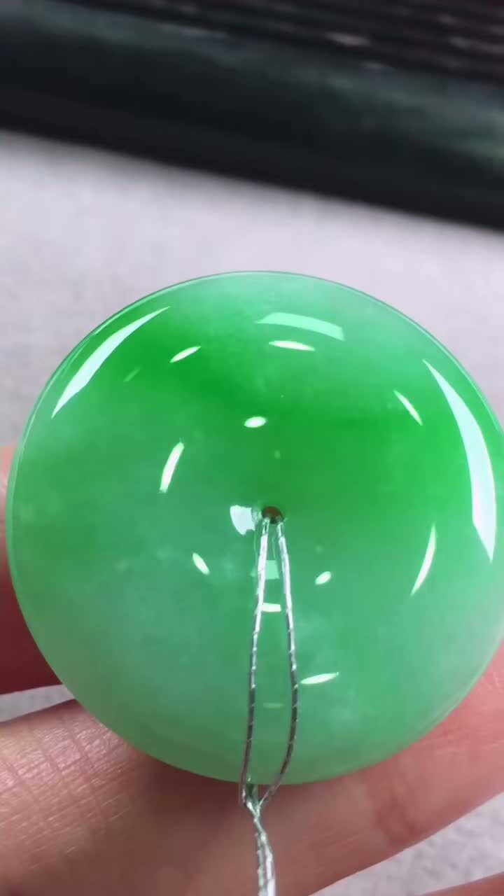 翡翠平安扣 (30mm直徑),天然翡翠A玉, 緬甸玉, Jade, Jadeite