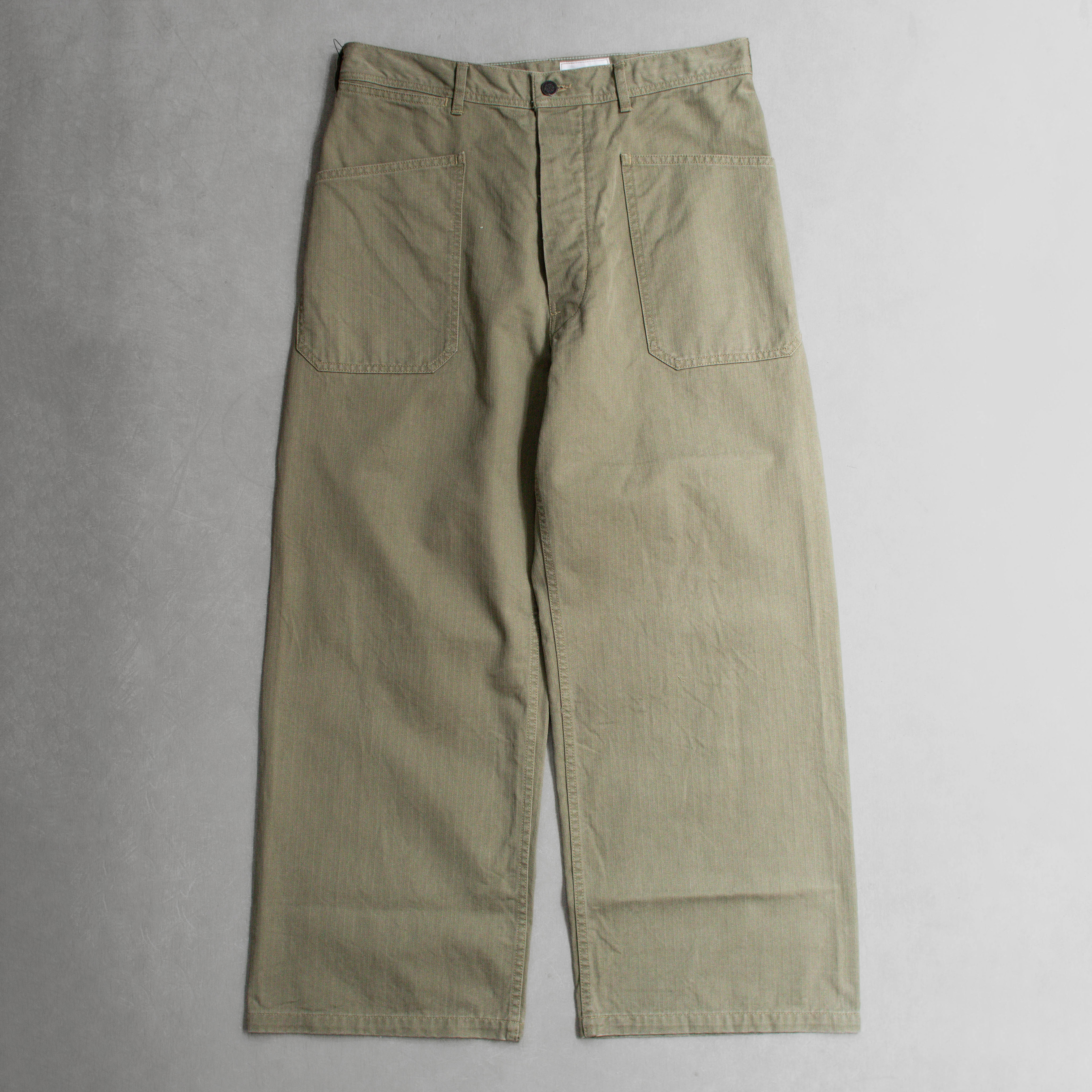 CORONA UTILITY UTILITY NAVY SLACKS 軍綠 人字紋 海軍 工作 長褲