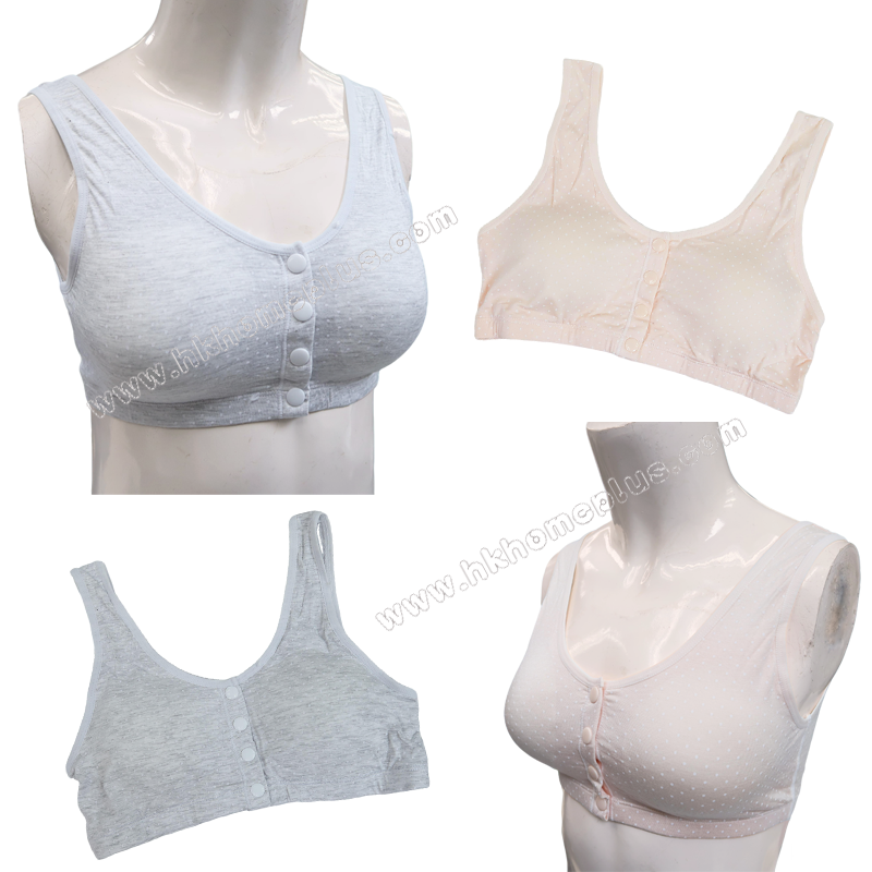 3件裝 奧美芬: 女裝點子哺乳用開前扣帶胸墊胸衣 (XL-4XL碼)