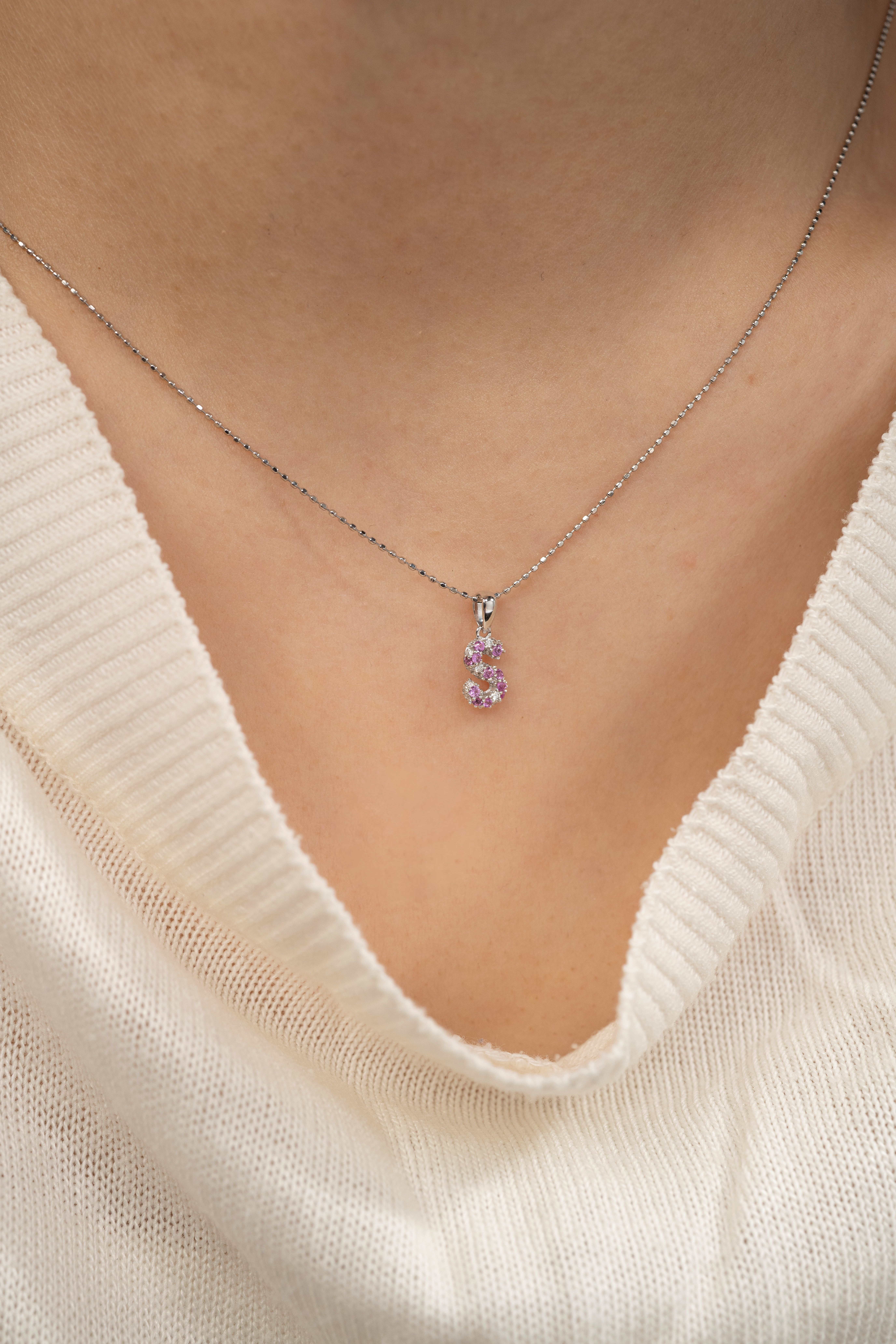 18K Bubble Letter Pendant