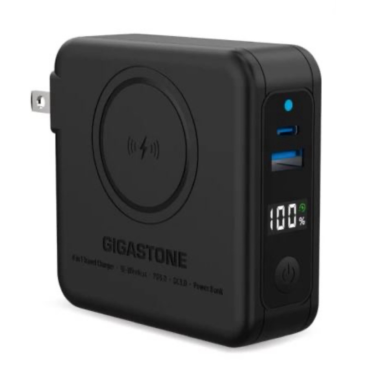 GIGASTONE 立達 QP-1020MB 10000mAh 4合1 Qi 磁吸旅充行動電源