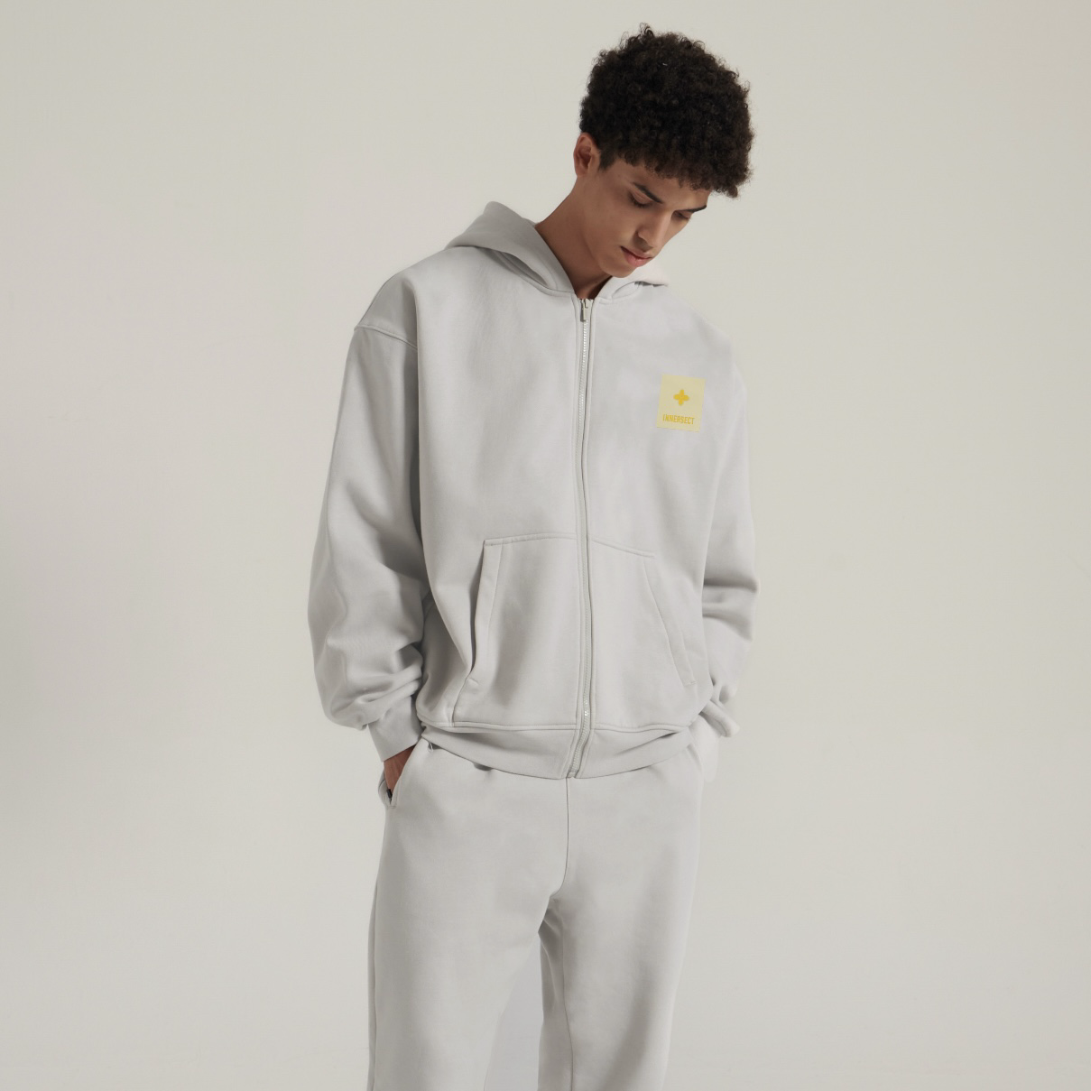 陳冠希 Clot INNERSECT 三生萬物 FOG ESSENTIAL 3小花 連帽外套 帽TEE 帽踢 灰色 INN25FWTHD612