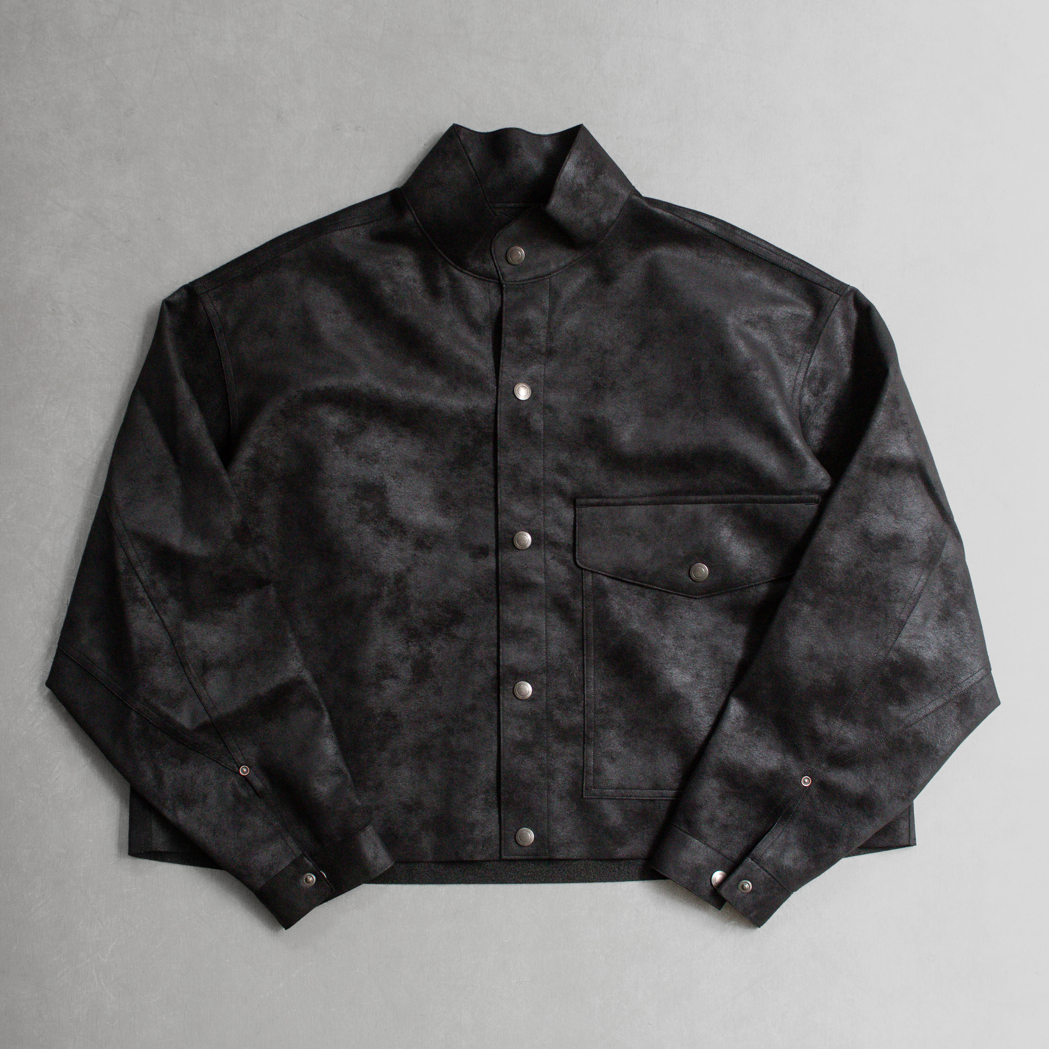 HAVERSACK ULTRA SUEDE STAND COLLAR BLOUSON 黑色 超絨面 立領 短版 夾克