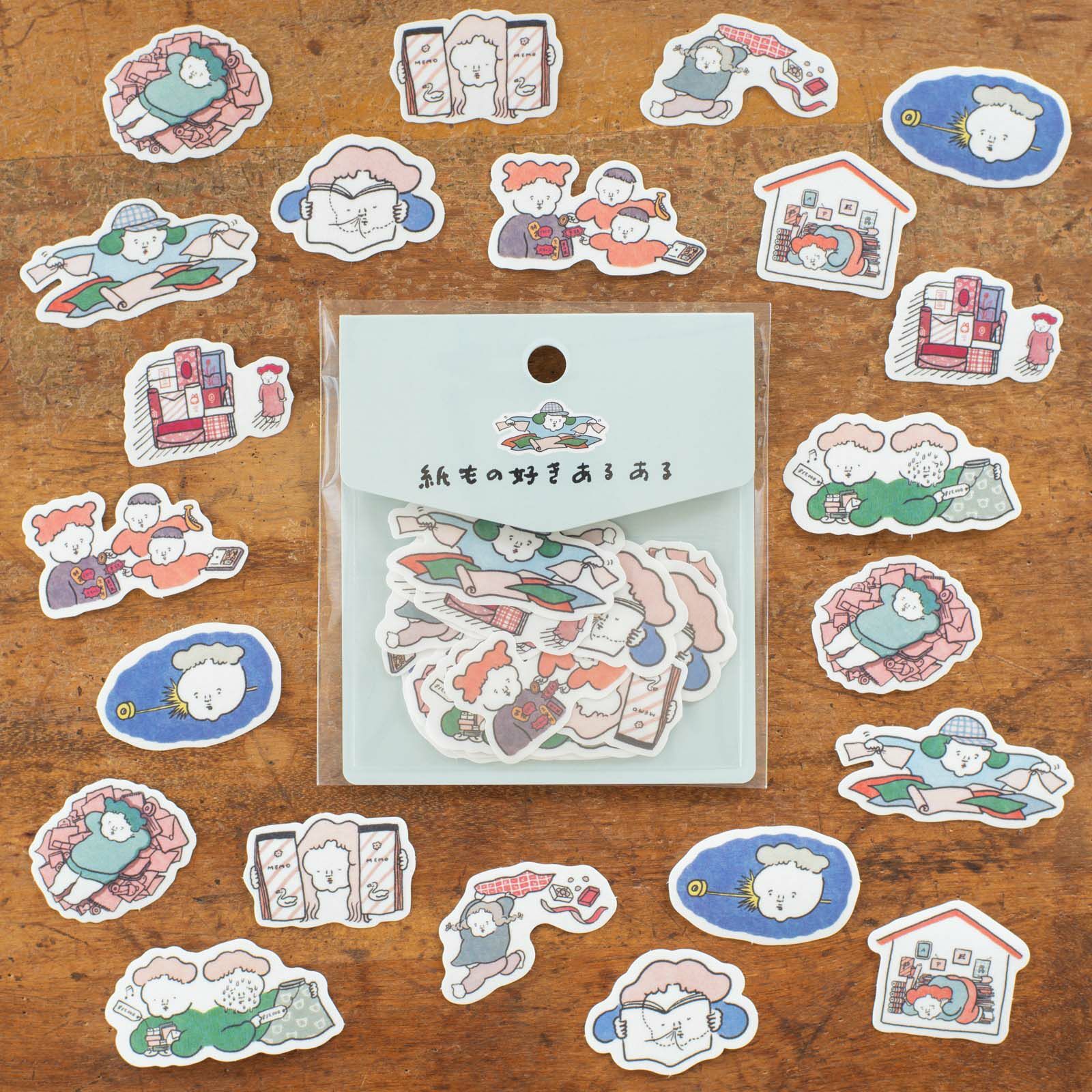 ナガキパーマ｜紙控日常｜和紙貼紙包 / 手紙社 / JAPAN