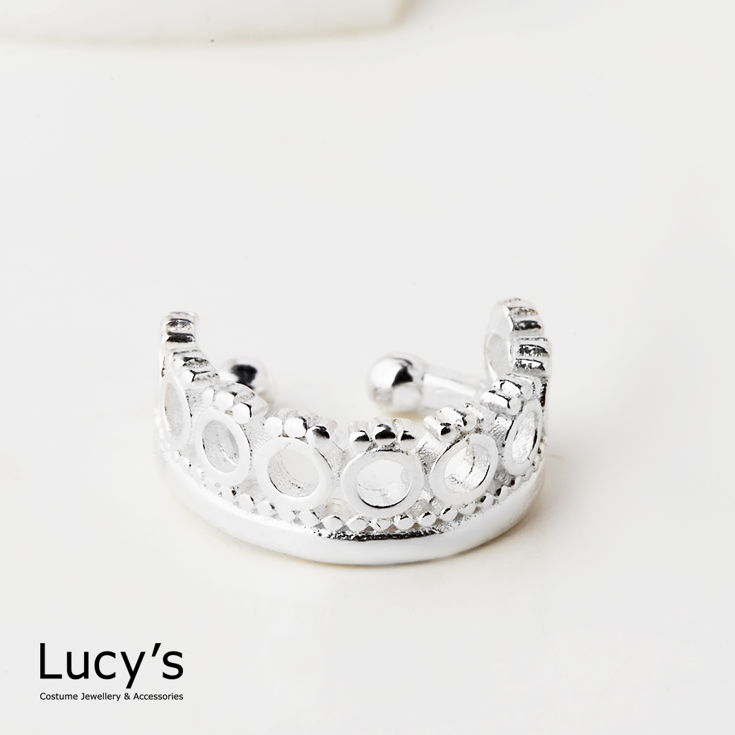 925純銀 皇冠 耳骨夾 (120385)