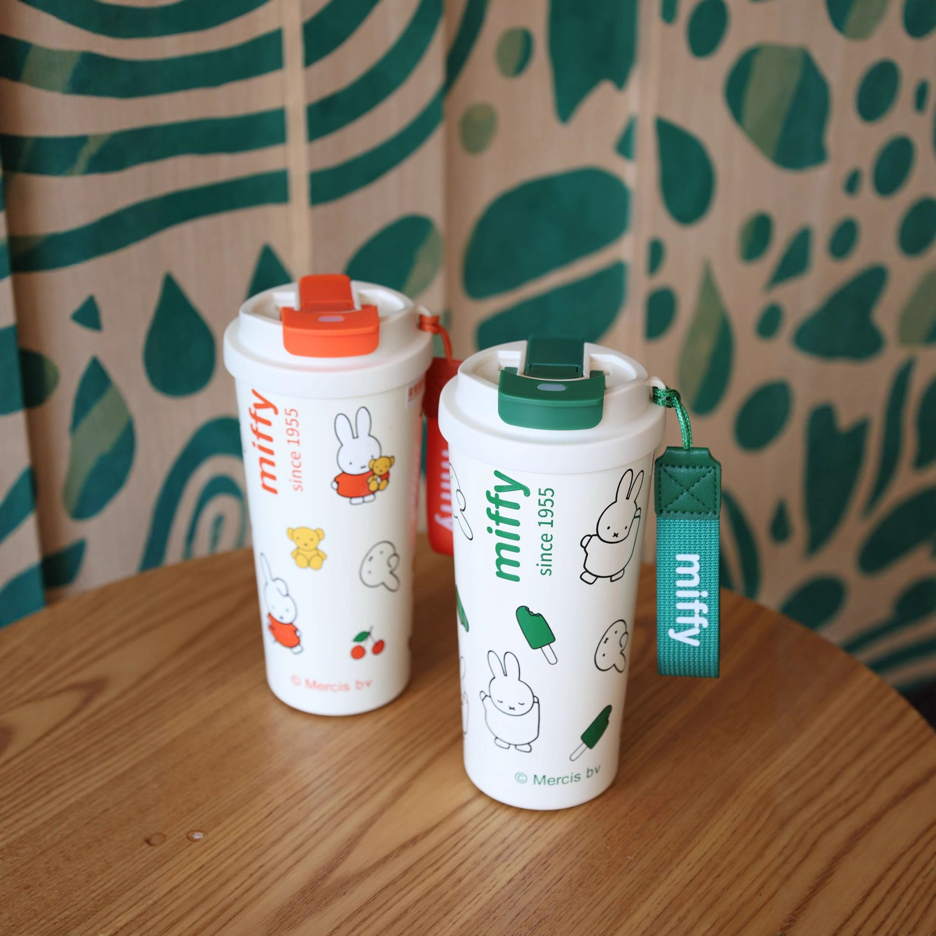 【Miffy】 米菲兔不鏽鋼附吸管隨行保溫杯500ml