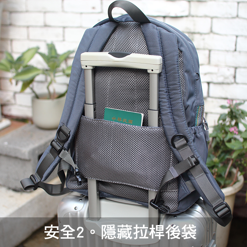 1變2包。【新隨喜】抗水收納後背包