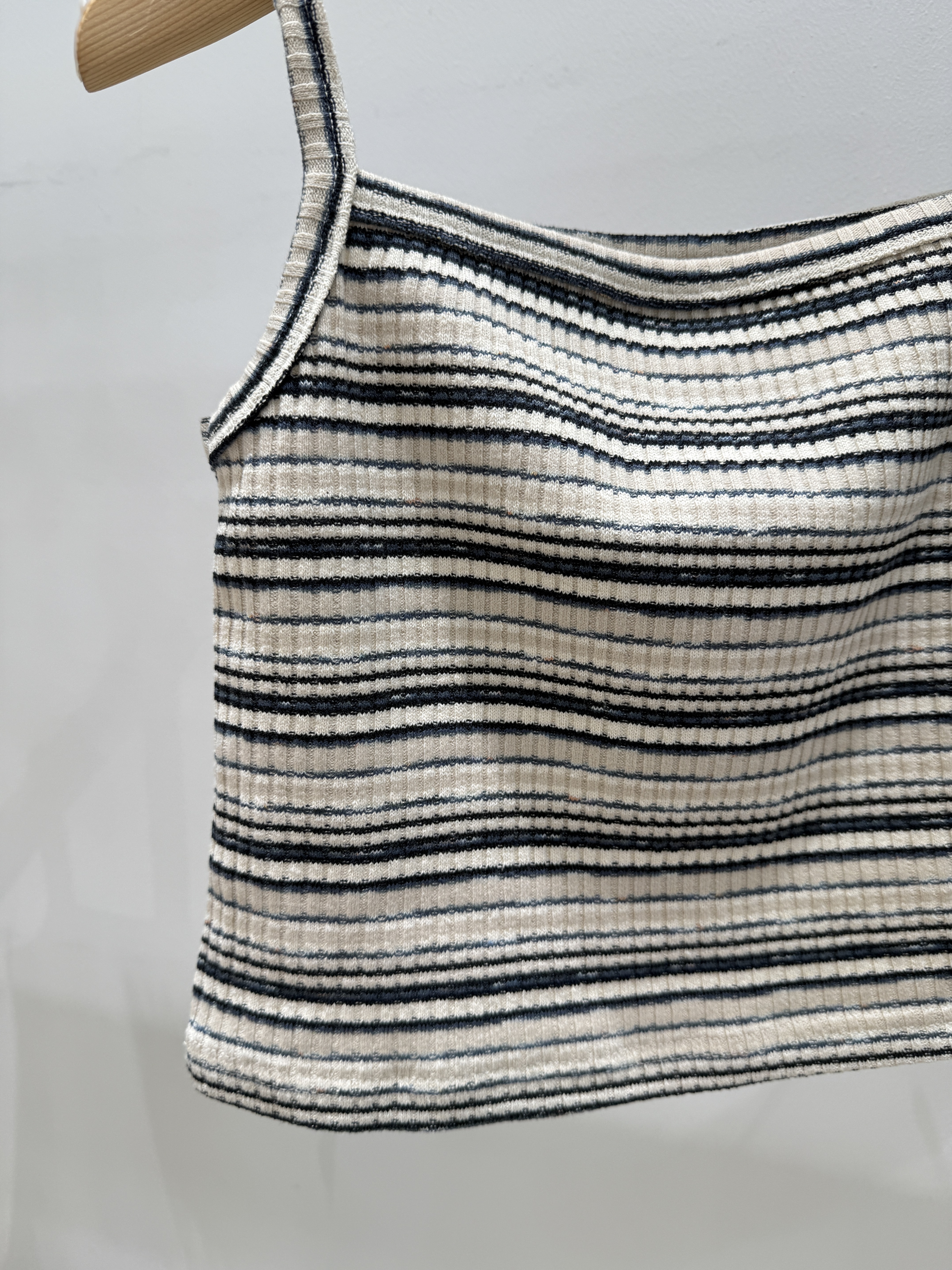 撞色條紋針織小背心