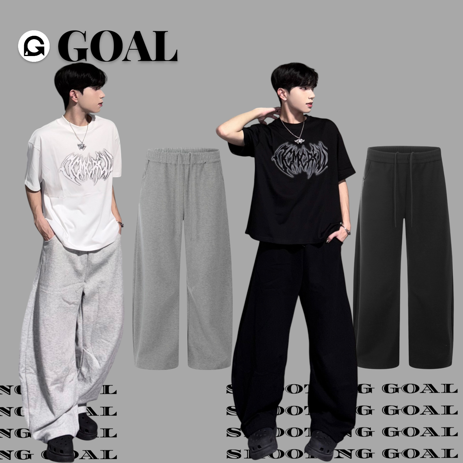 (GOAL) 美式復古簡約棉彎刀褲 CK6630